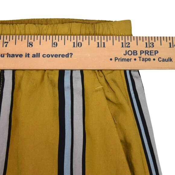 *Minor Flaws* Zara Woman Mustard Yellow Striped Wide-Leg Pants XS High Waist - Picture 8 of 11